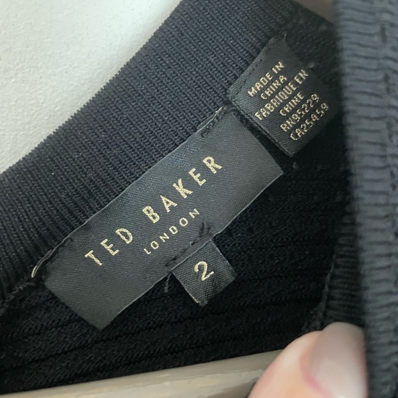 Black Ted Baker skater dress size 2 - Picture 2 of 5